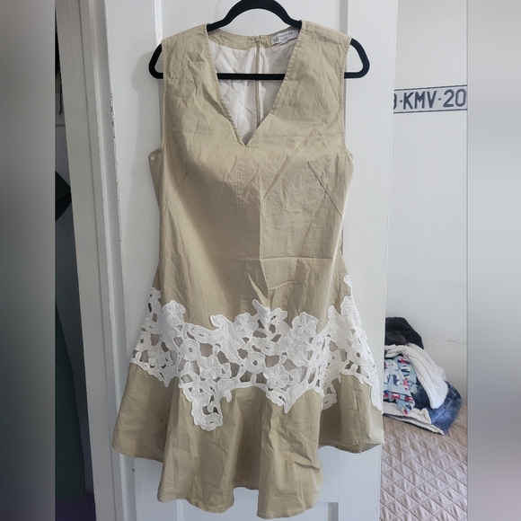 Derek Lam New York Collective Khaki Dress size 12 - Picture 3 of 3